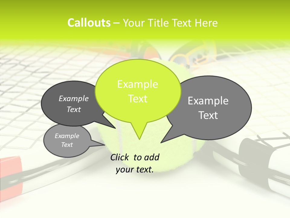 Racket Tennis Gear PowerPoint Template