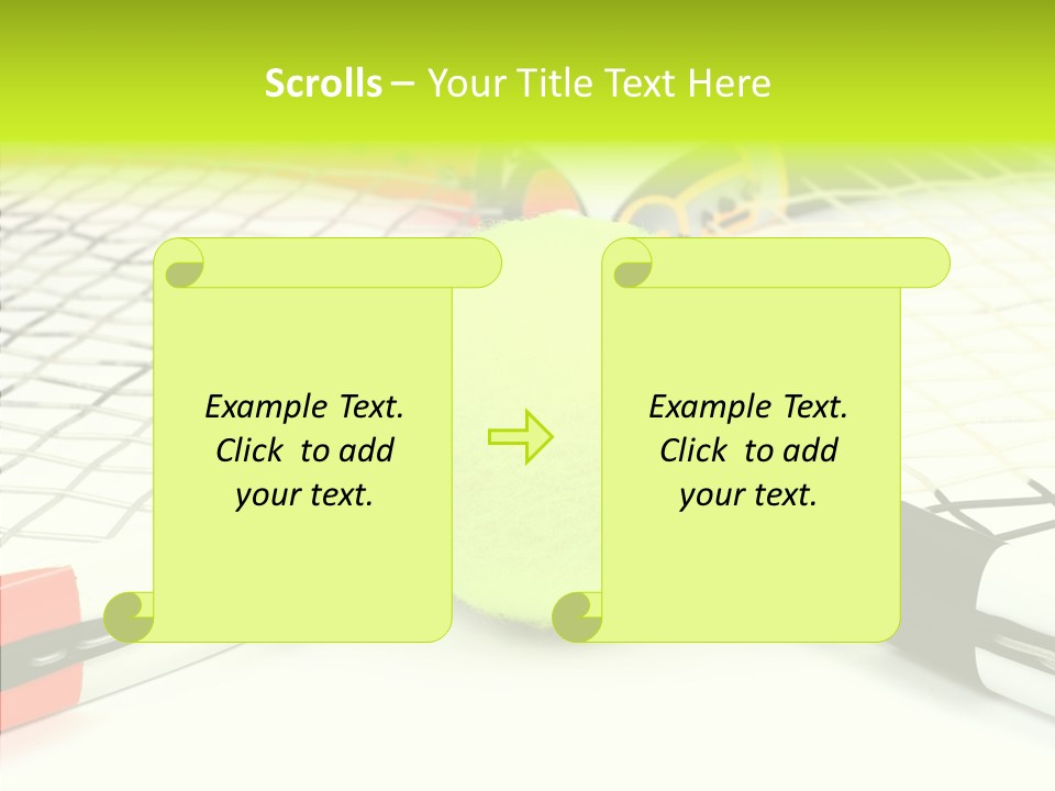 Racket Tennis Gear PowerPoint Template