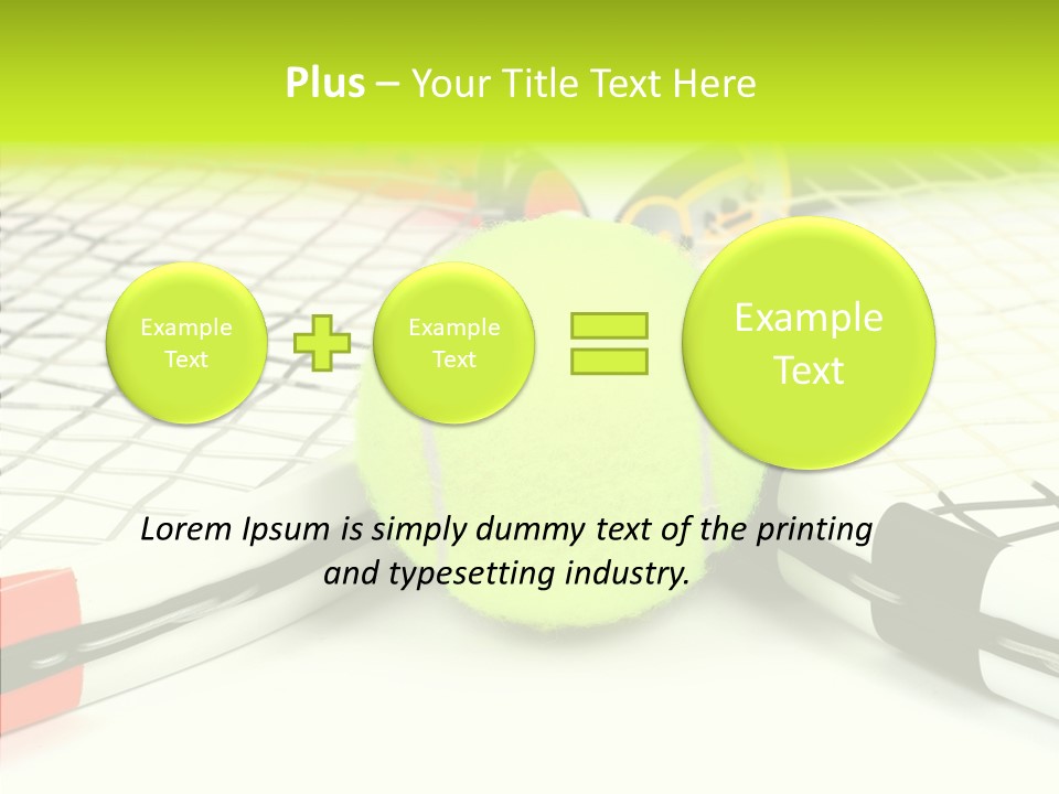Racket Tennis Gear PowerPoint Template