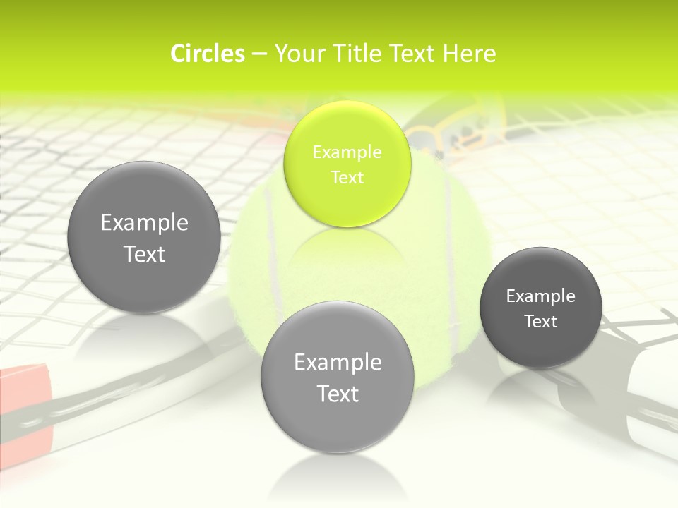 Racket Tennis Gear PowerPoint Template