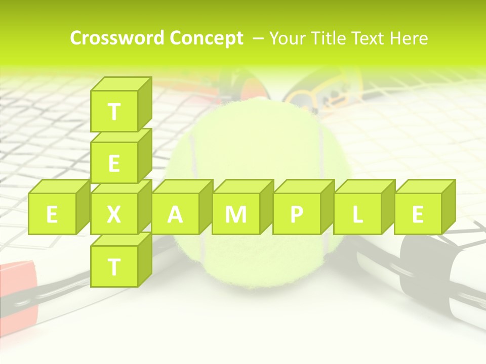 Racket Tennis Gear PowerPoint Template