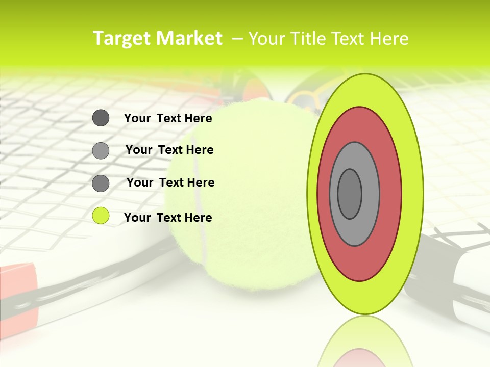 Racket Tennis Gear PowerPoint Template