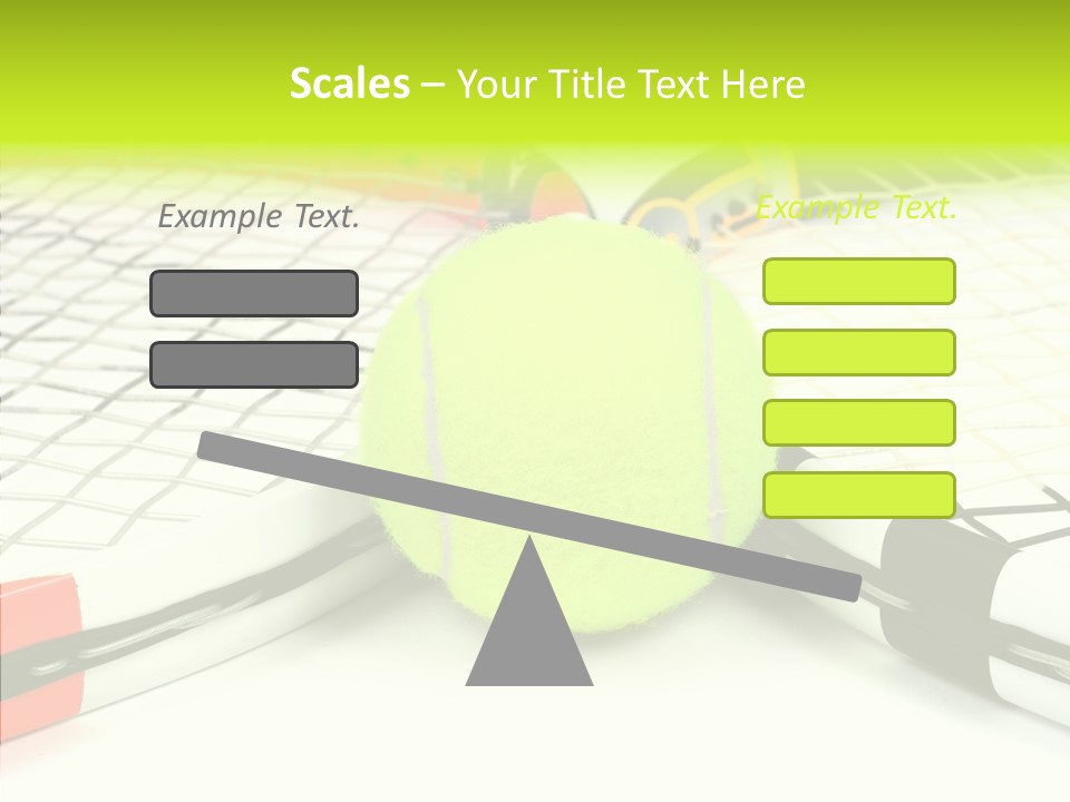 Racket Tennis Gear PowerPoint Template