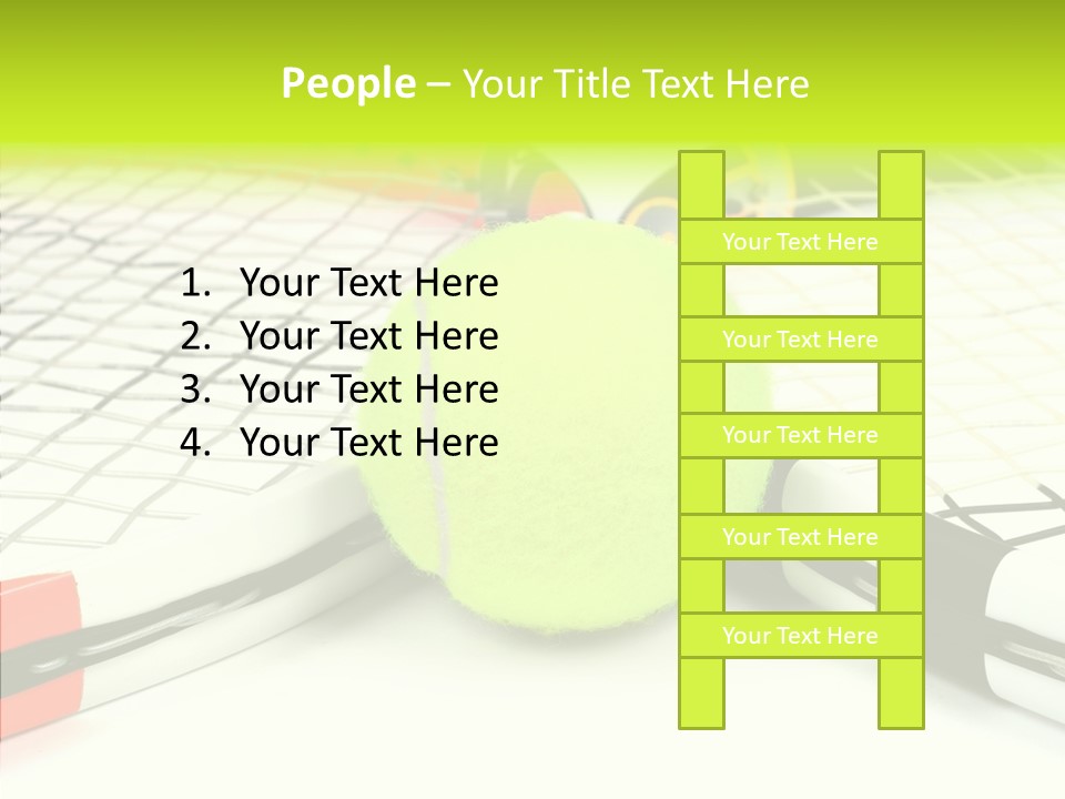 Racket Tennis Gear PowerPoint Template