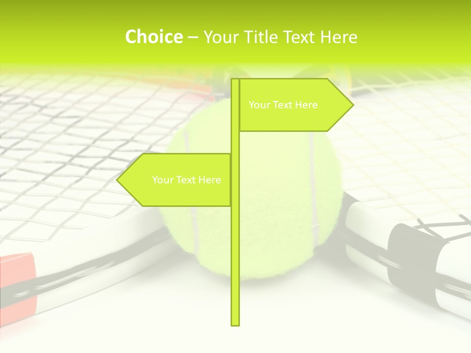 Racket Tennis Gear PowerPoint Template