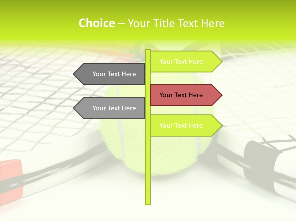 Racket Tennis Gear PowerPoint Template