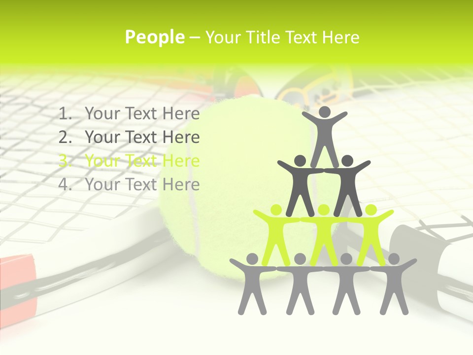 Racket Tennis Gear PowerPoint Template