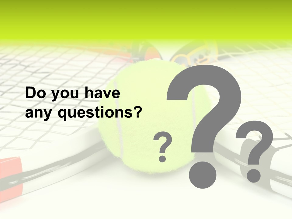 Racket Tennis Gear PowerPoint Template