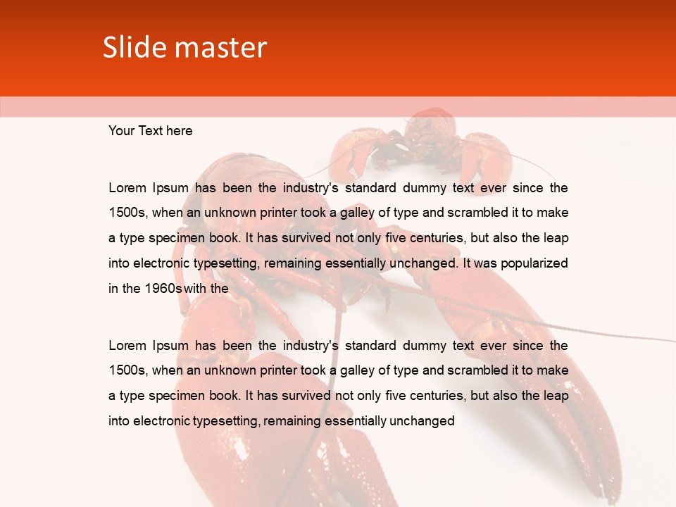 Crayfish Shellfish Idea PowerPoint Template