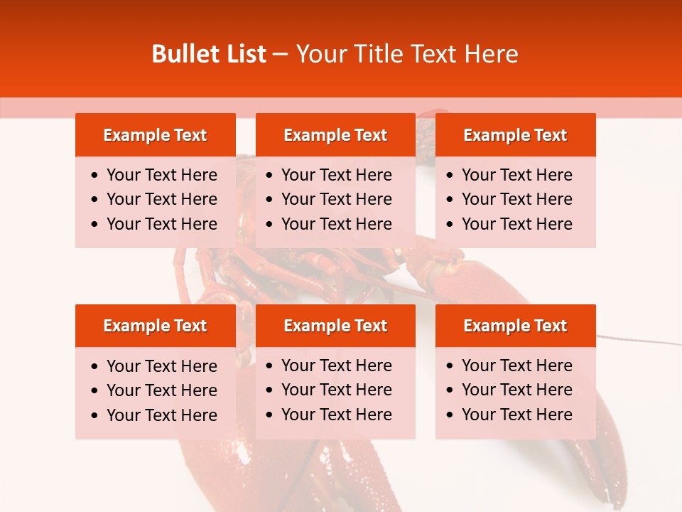 Crayfish Shellfish Idea PowerPoint Template