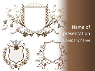 Illustration Gothic Foliage PowerPoint Template