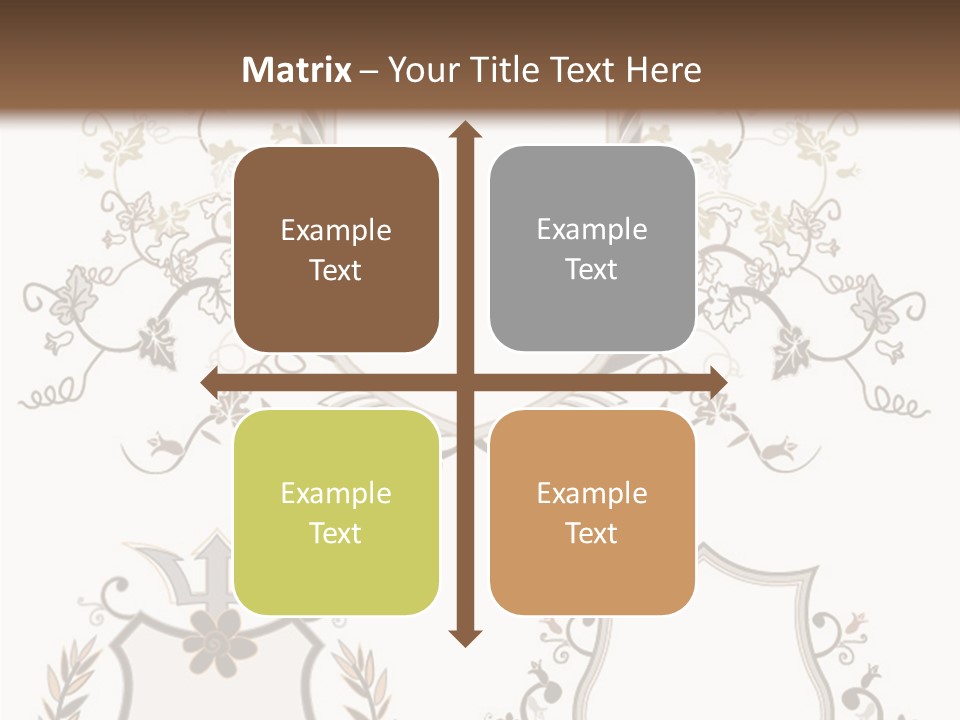 Illustration Gothic Foliage PowerPoint Template