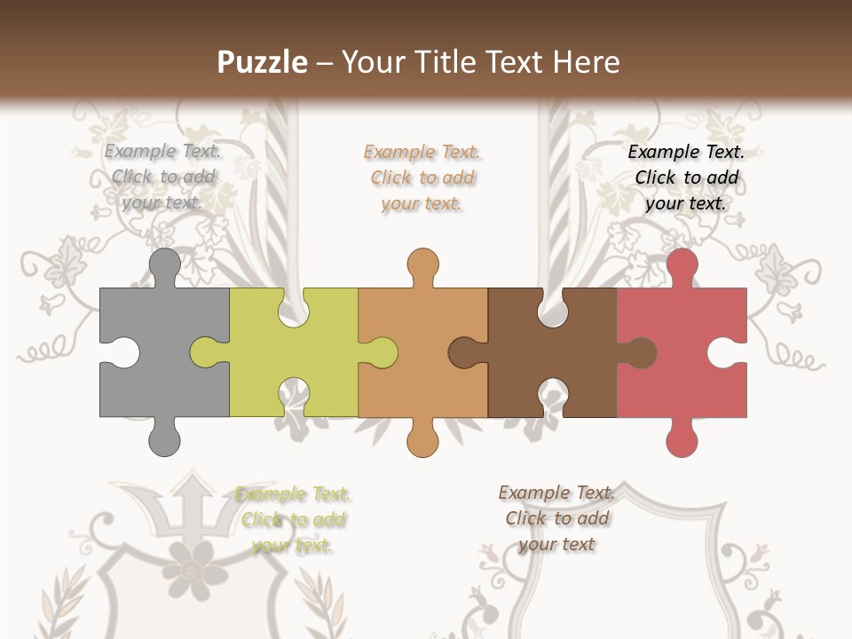 Illustration Gothic Foliage PowerPoint Template