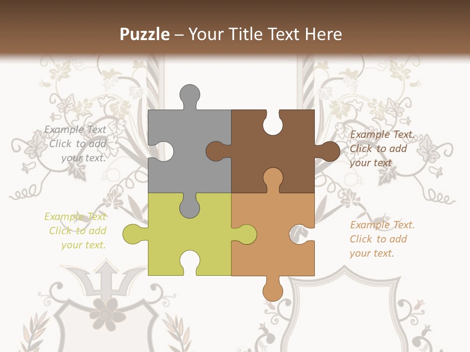 Illustration Gothic Foliage PowerPoint Template