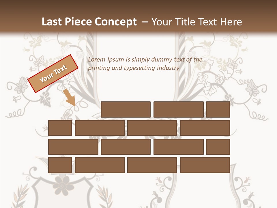 Illustration Gothic Foliage PowerPoint Template