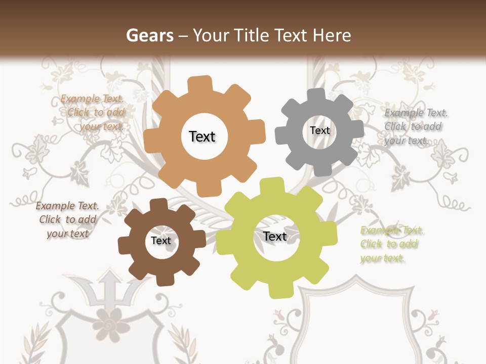 Illustration Gothic Foliage PowerPoint Template