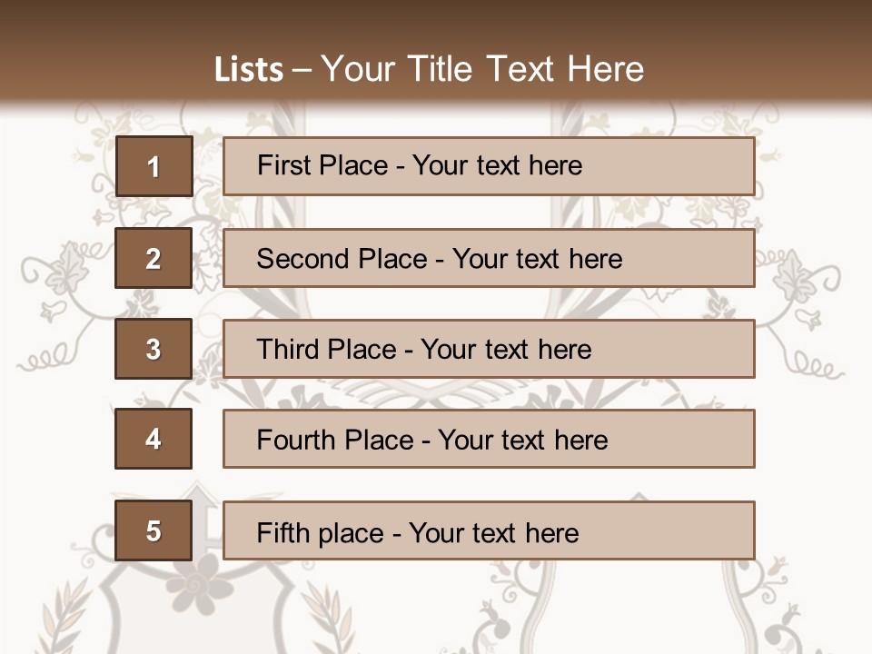 Illustration Gothic Foliage PowerPoint Template