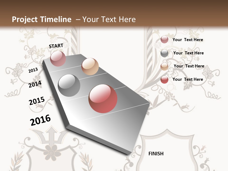 Illustration Gothic Foliage PowerPoint Template