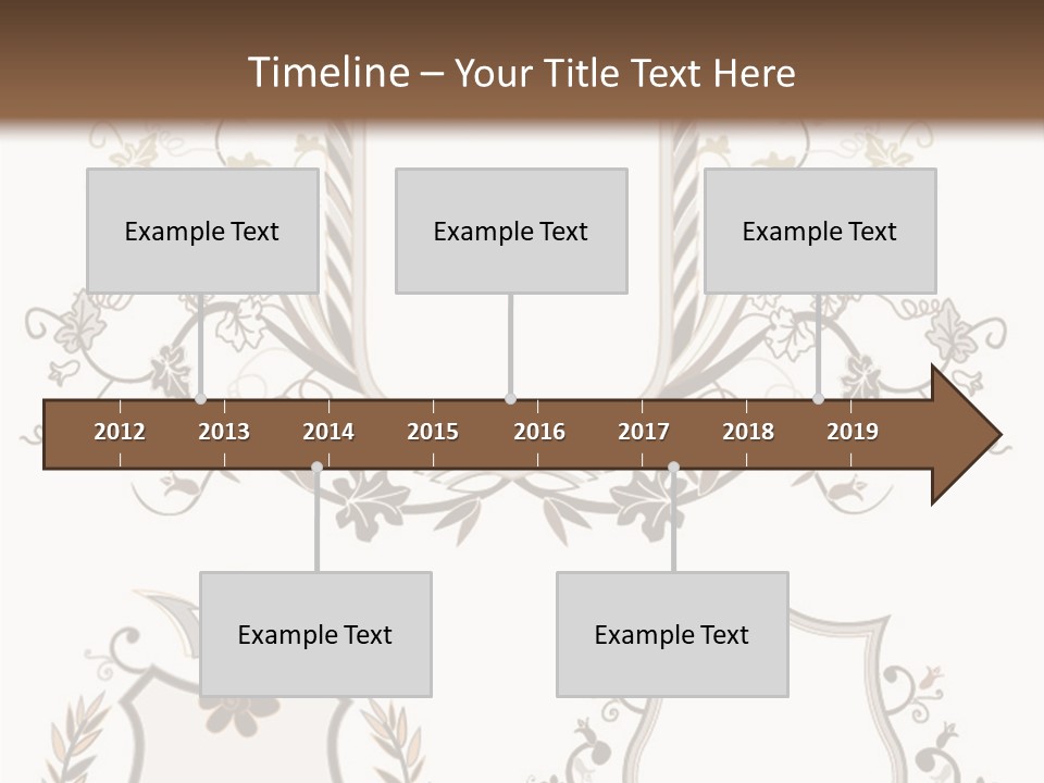 Illustration Gothic Foliage PowerPoint Template