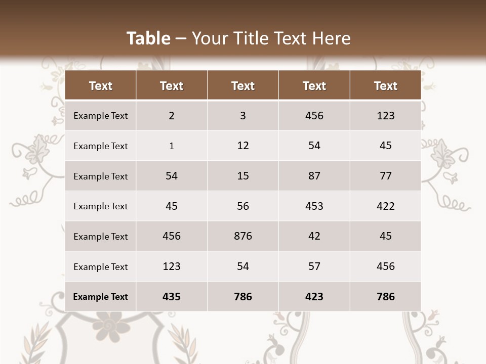 Illustration Gothic Foliage PowerPoint Template