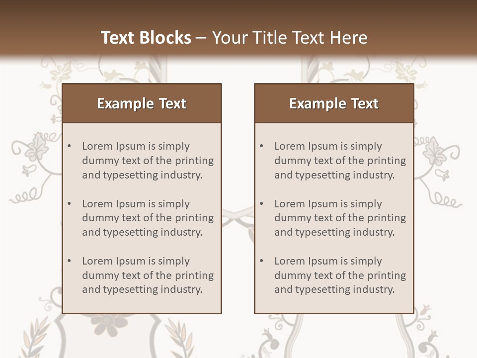 Illustration Gothic Foliage PowerPoint Template