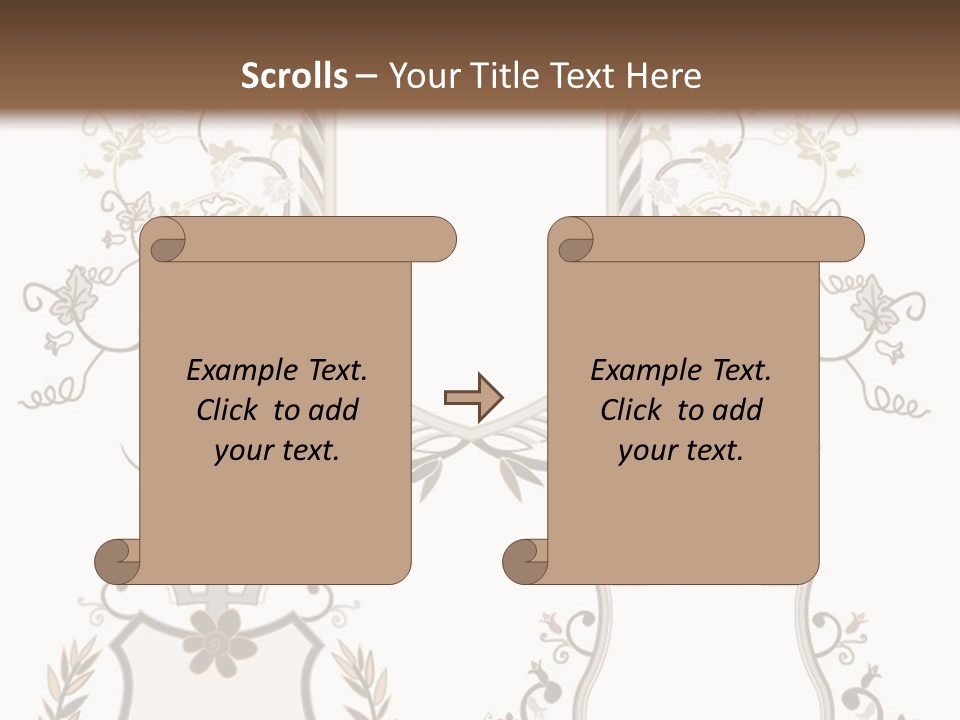 Illustration Gothic Foliage PowerPoint Template