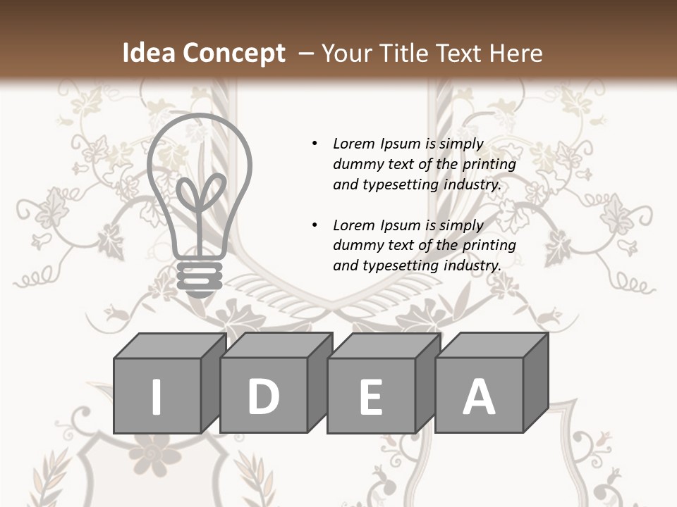 Illustration Gothic Foliage PowerPoint Template