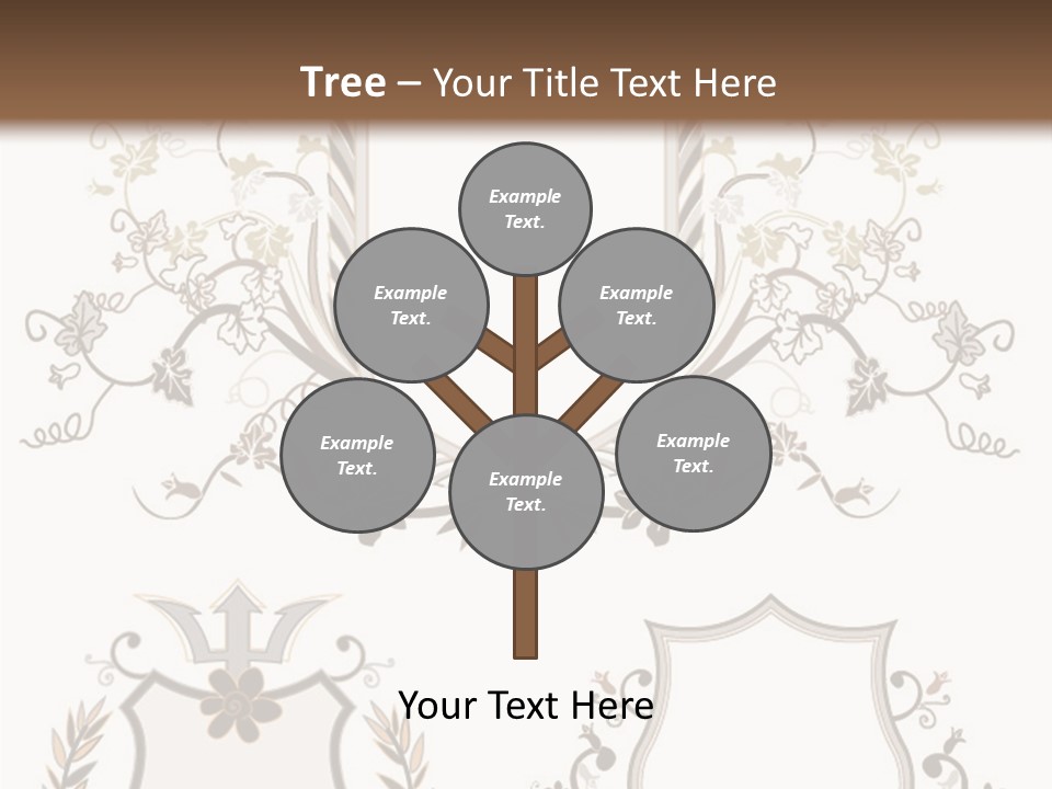 Illustration Gothic Foliage PowerPoint Template