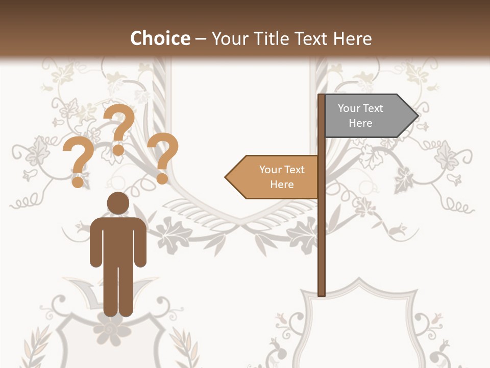 Illustration Gothic Foliage PowerPoint Template