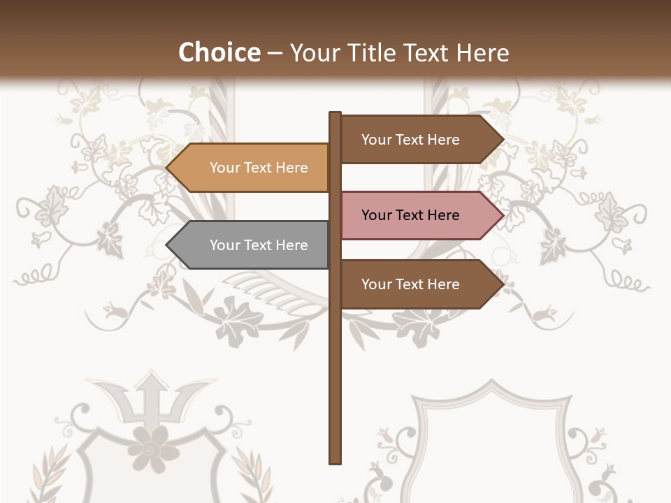 Illustration Gothic Foliage PowerPoint Template