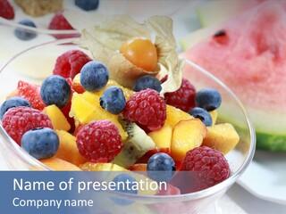 Vitality Snack Salad PowerPoint Template