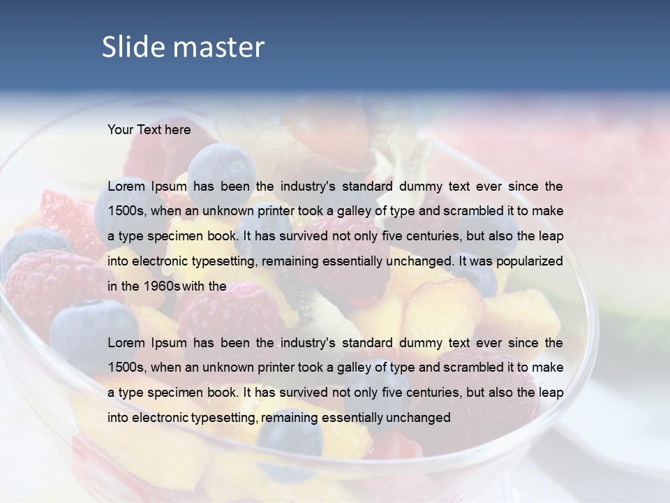 Vitality Snack Salad PowerPoint Template