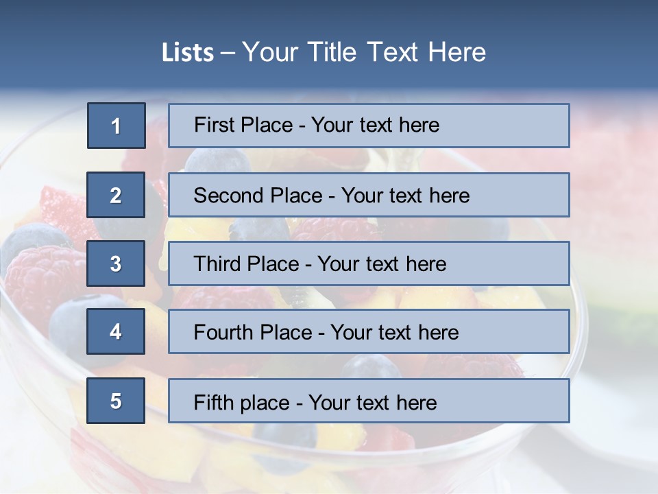 Vitality Snack Salad PowerPoint Template