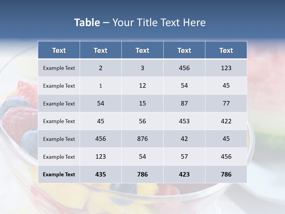 Vitality Snack Salad PowerPoint Template
