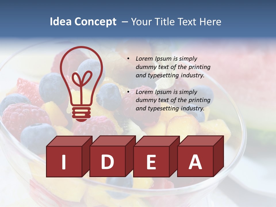 Vitality Snack Salad PowerPoint Template