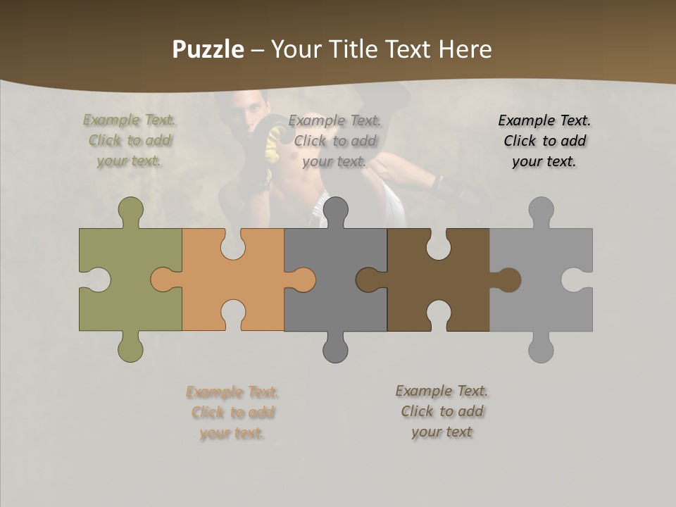 Karate Young Strong PowerPoint Template