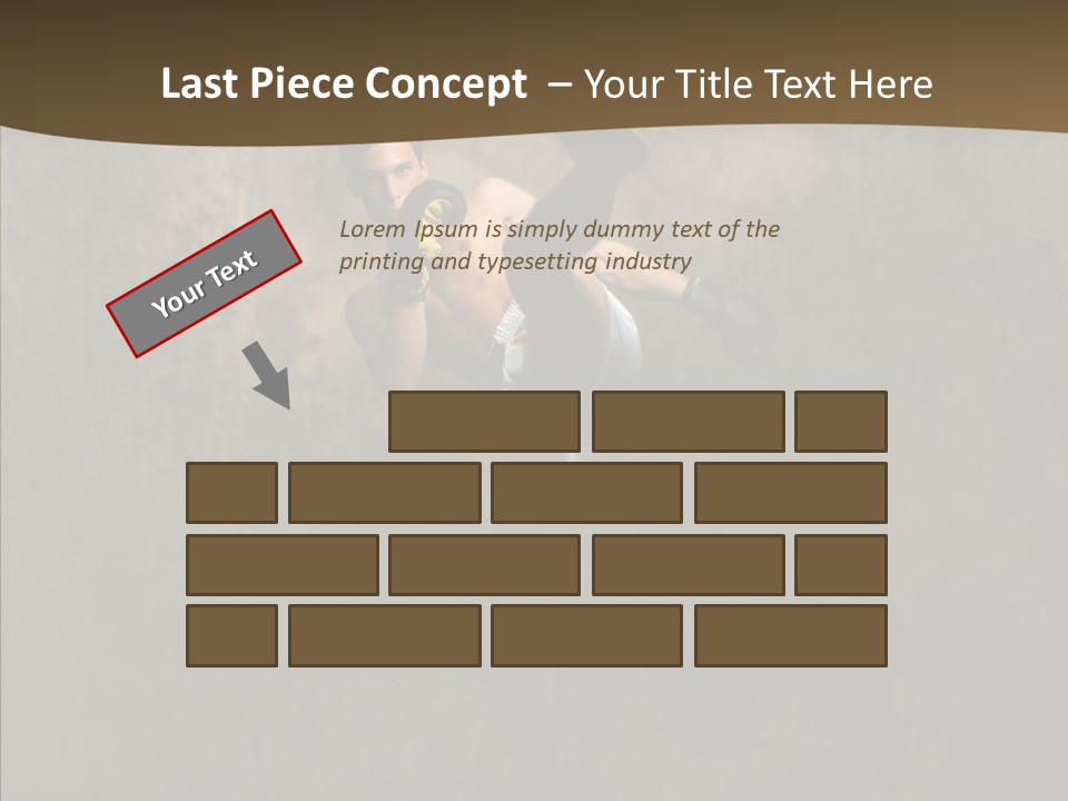 Karate Young Strong PowerPoint Template