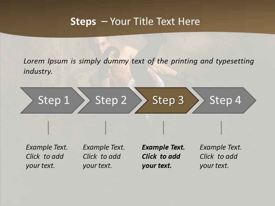 Karate Young Strong PowerPoint Template