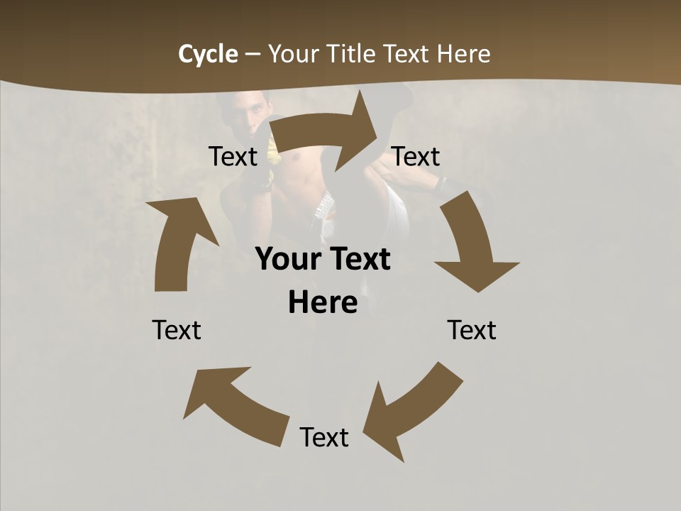 Karate Young Strong PowerPoint Template