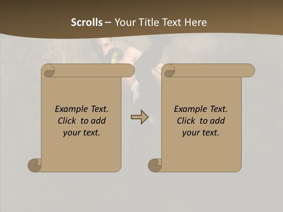 Karate Young Strong PowerPoint Template