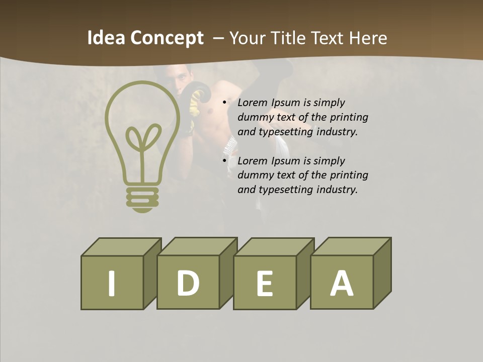 Karate Young Strong PowerPoint Template