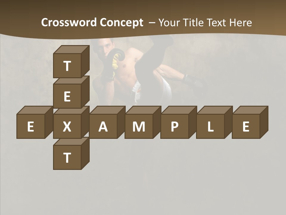 Karate Young Strong PowerPoint Template