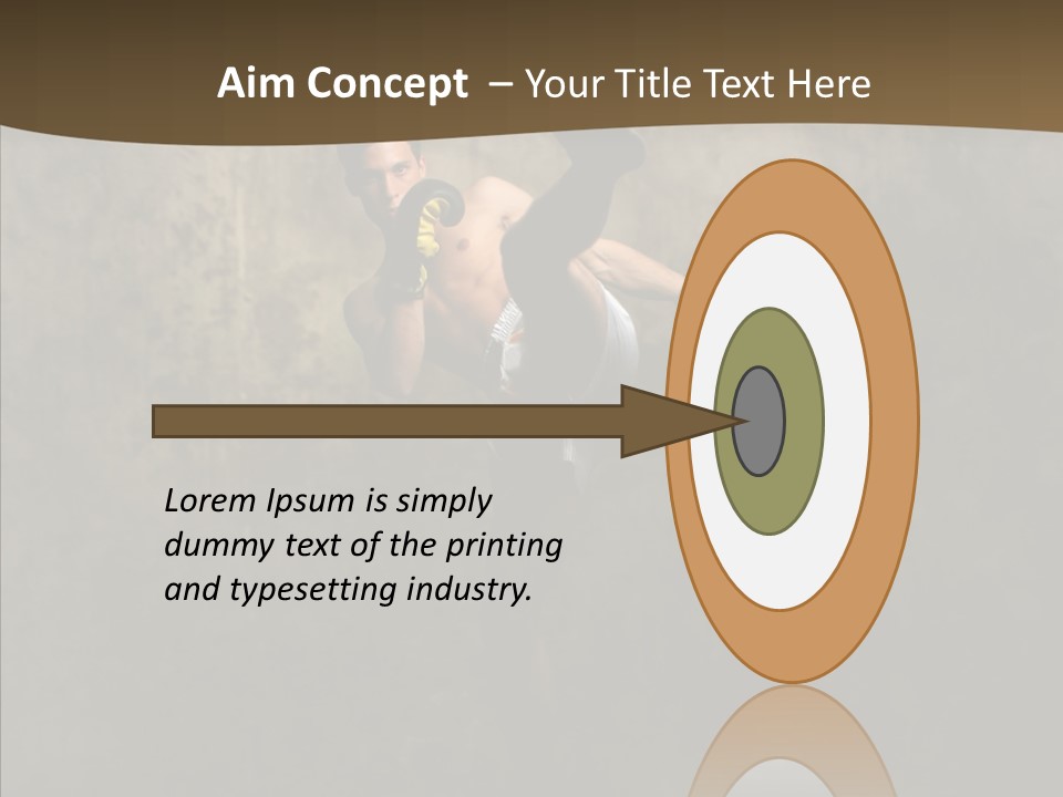 Karate Young Strong PowerPoint Template