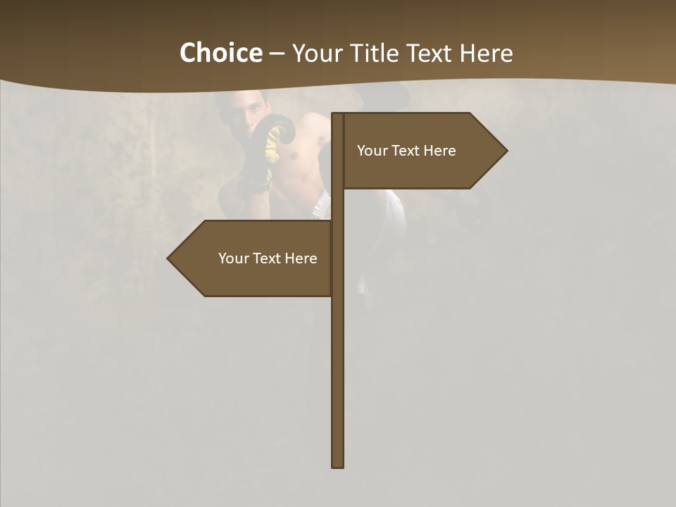 Karate Young Strong PowerPoint Template