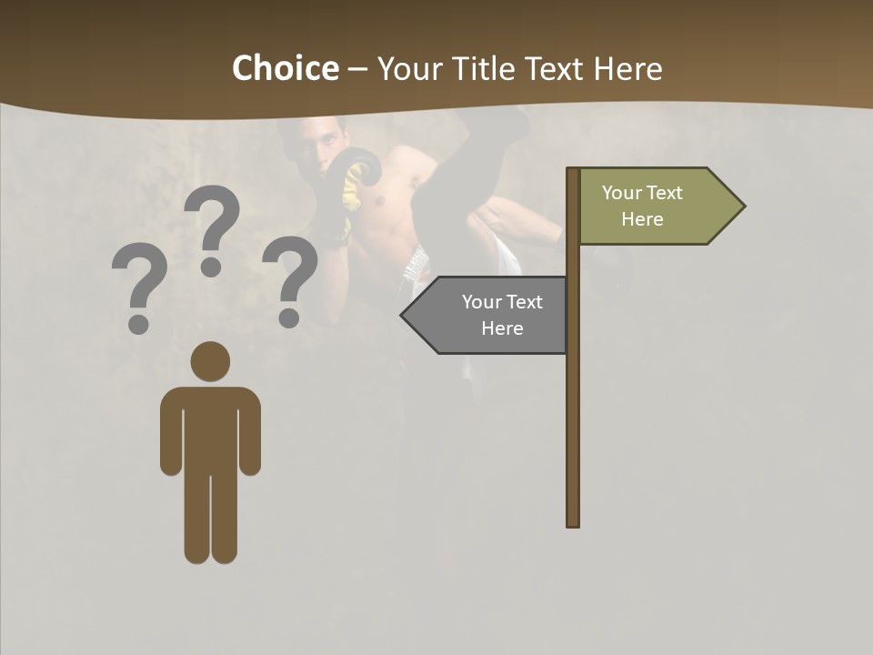 Karate Young Strong PowerPoint Template