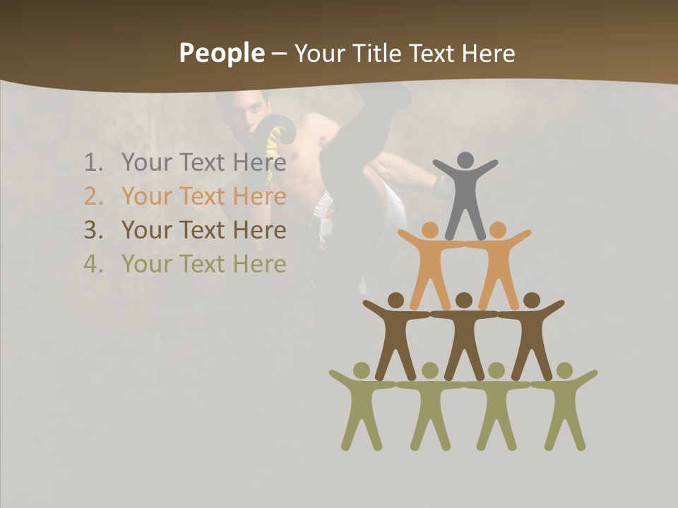 Karate Young Strong PowerPoint Template