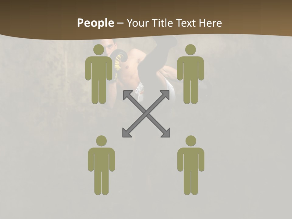 Karate Young Strong PowerPoint Template