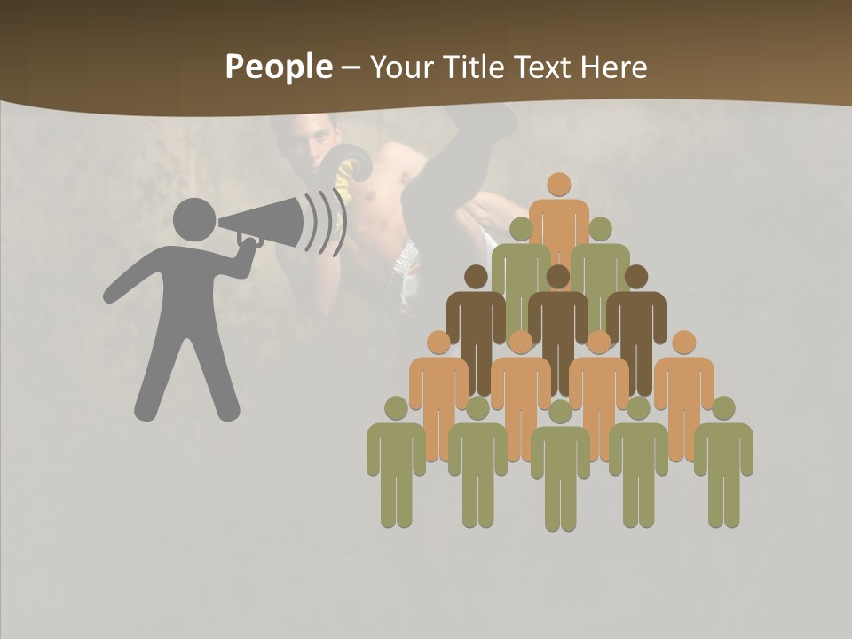 Karate Young Strong PowerPoint Template