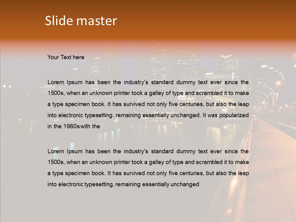 Resort Scene Tourist PowerPoint Template