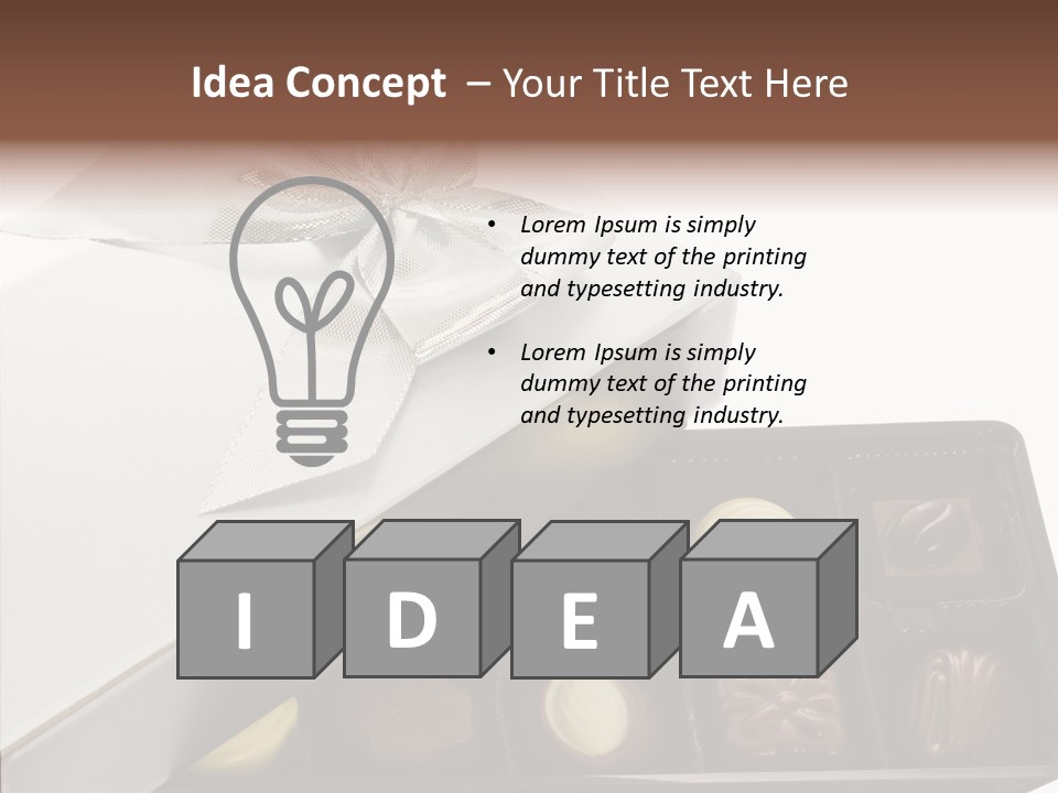 Ribbon Box White PowerPoint Template